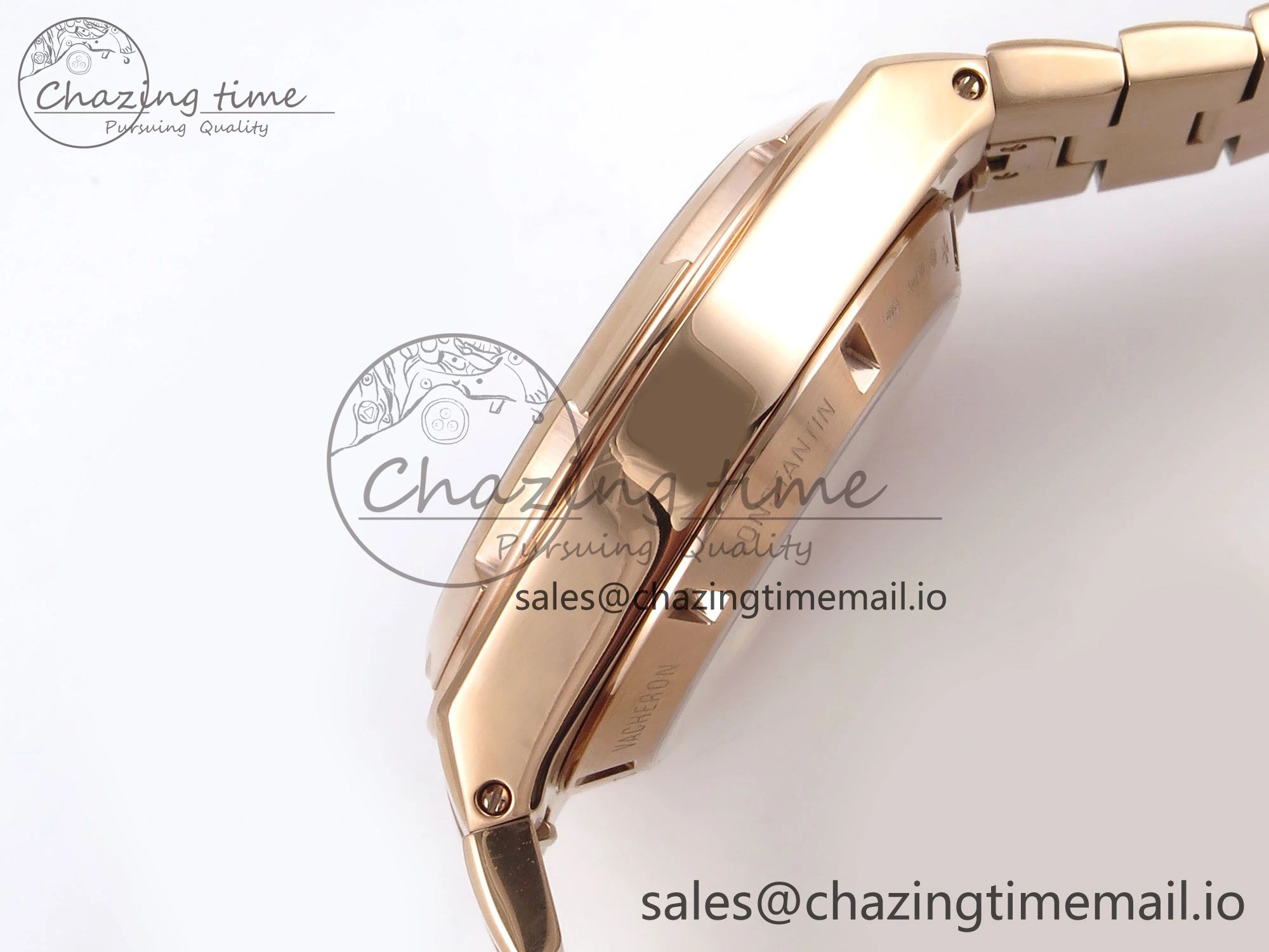 Overseas 4520V RG 8F Best Edition Green Dial On RG Bracelet A7750 Modified to A Timeless 9843