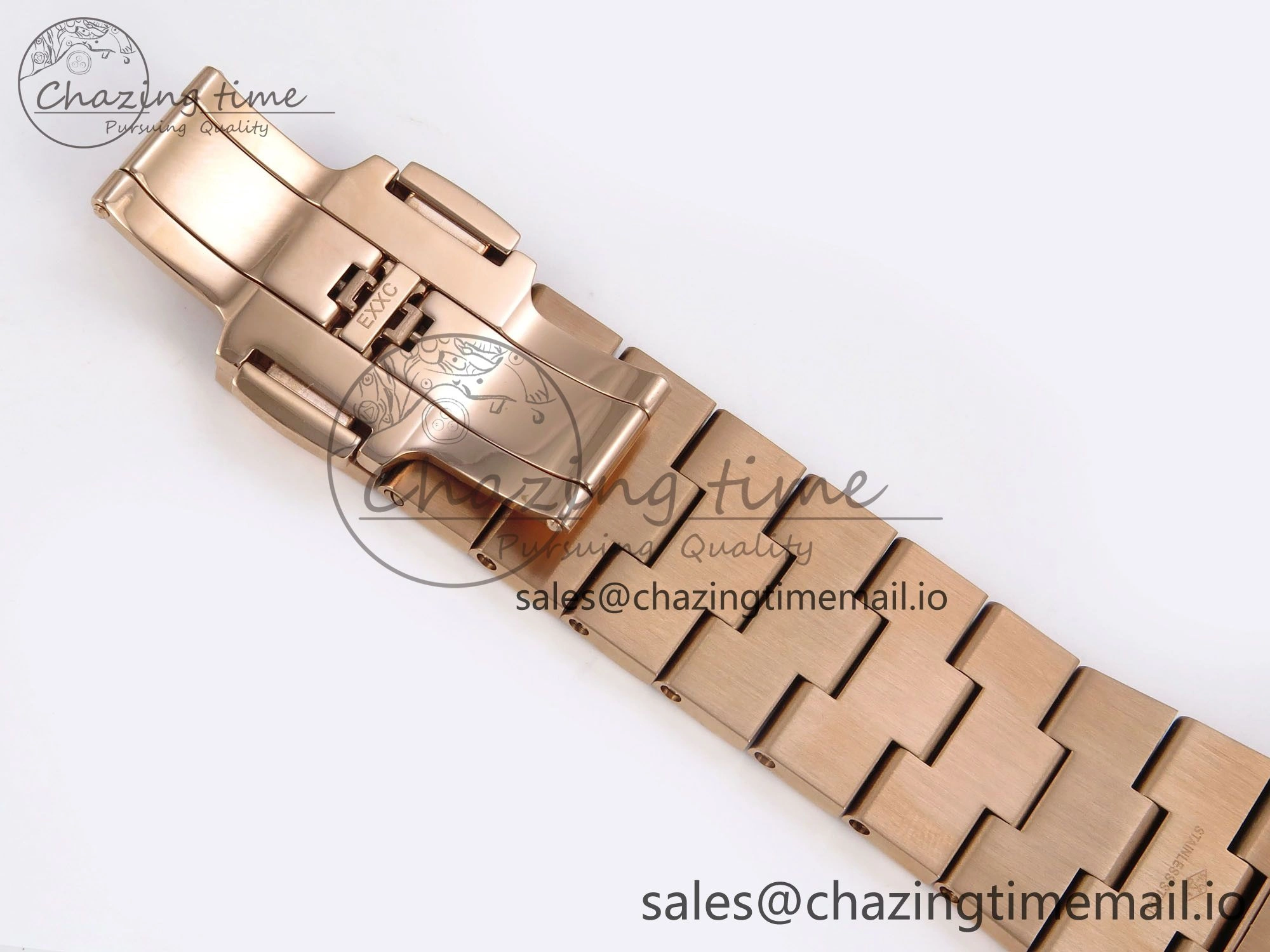 Overseas 4520V RG 8F Best Edition Green Dial On RG Bracelet A7750 Modified to A Timeless 9843