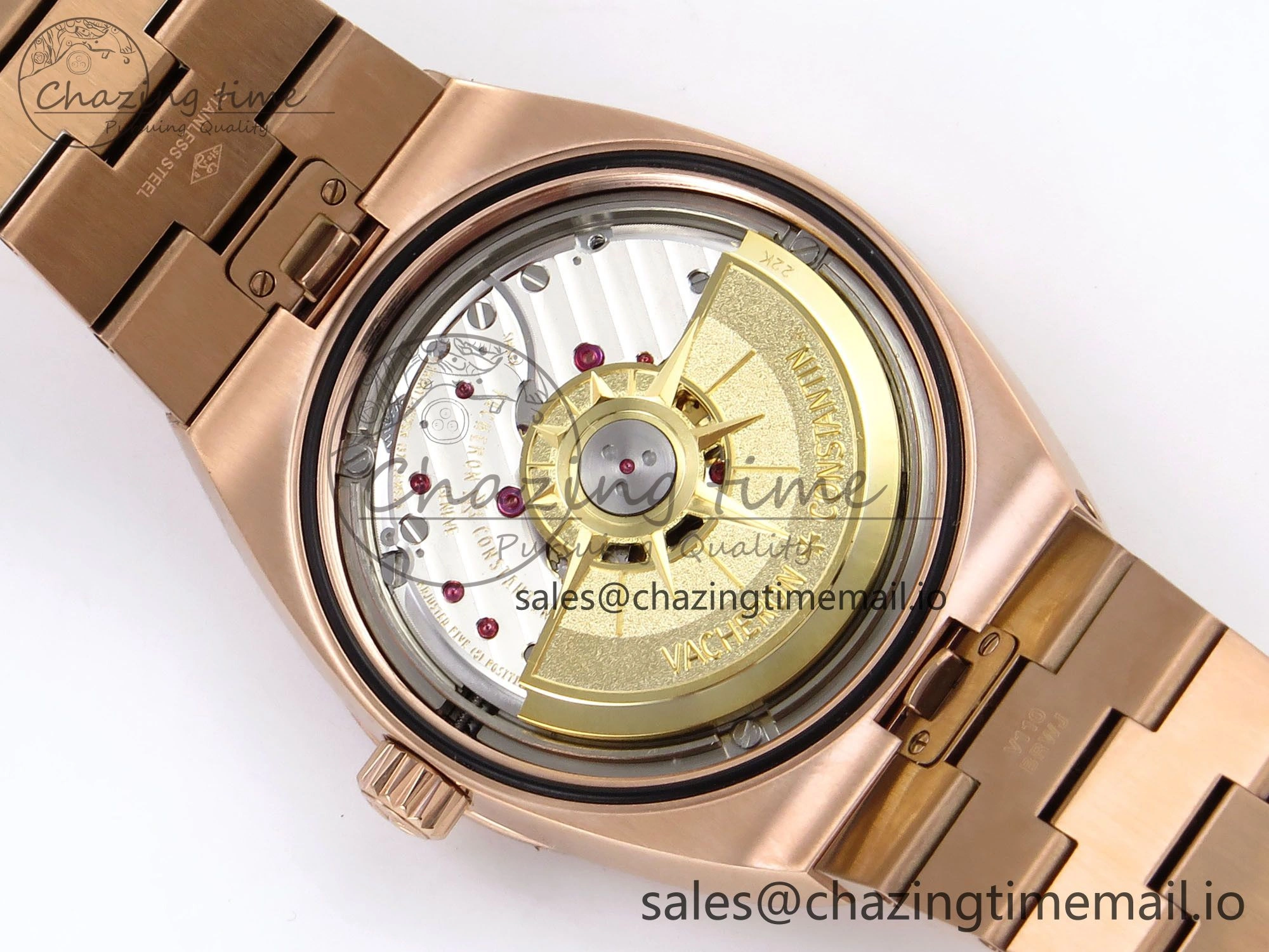Overseas 4520V RG 8F Best Edition Green Dial on RG Bracelet A Reliable 9844