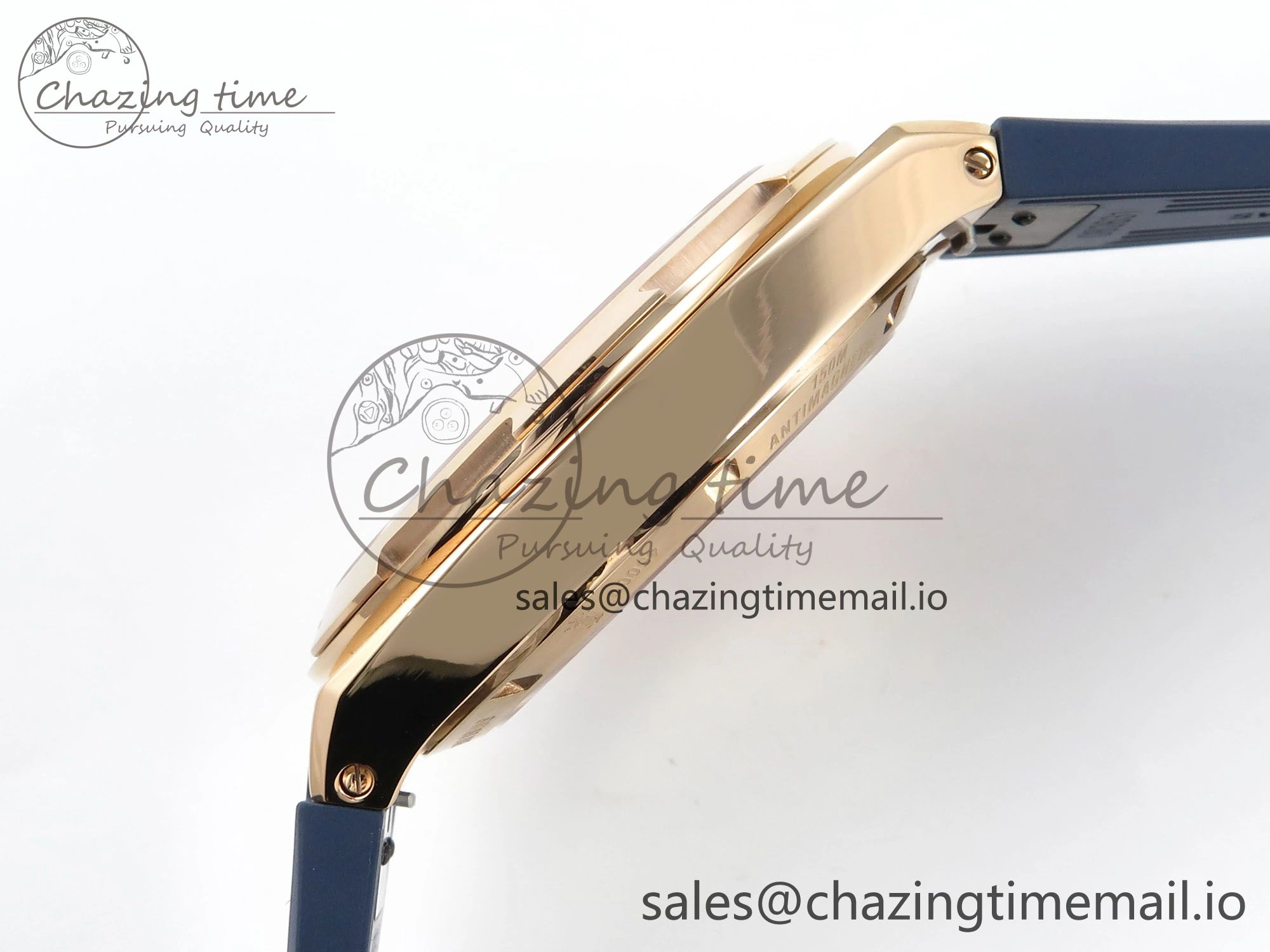 Trendy Overseas 4520V RG ZF 1:1 Best Edition Blue Dial on Blue Rubber Strap A 9834