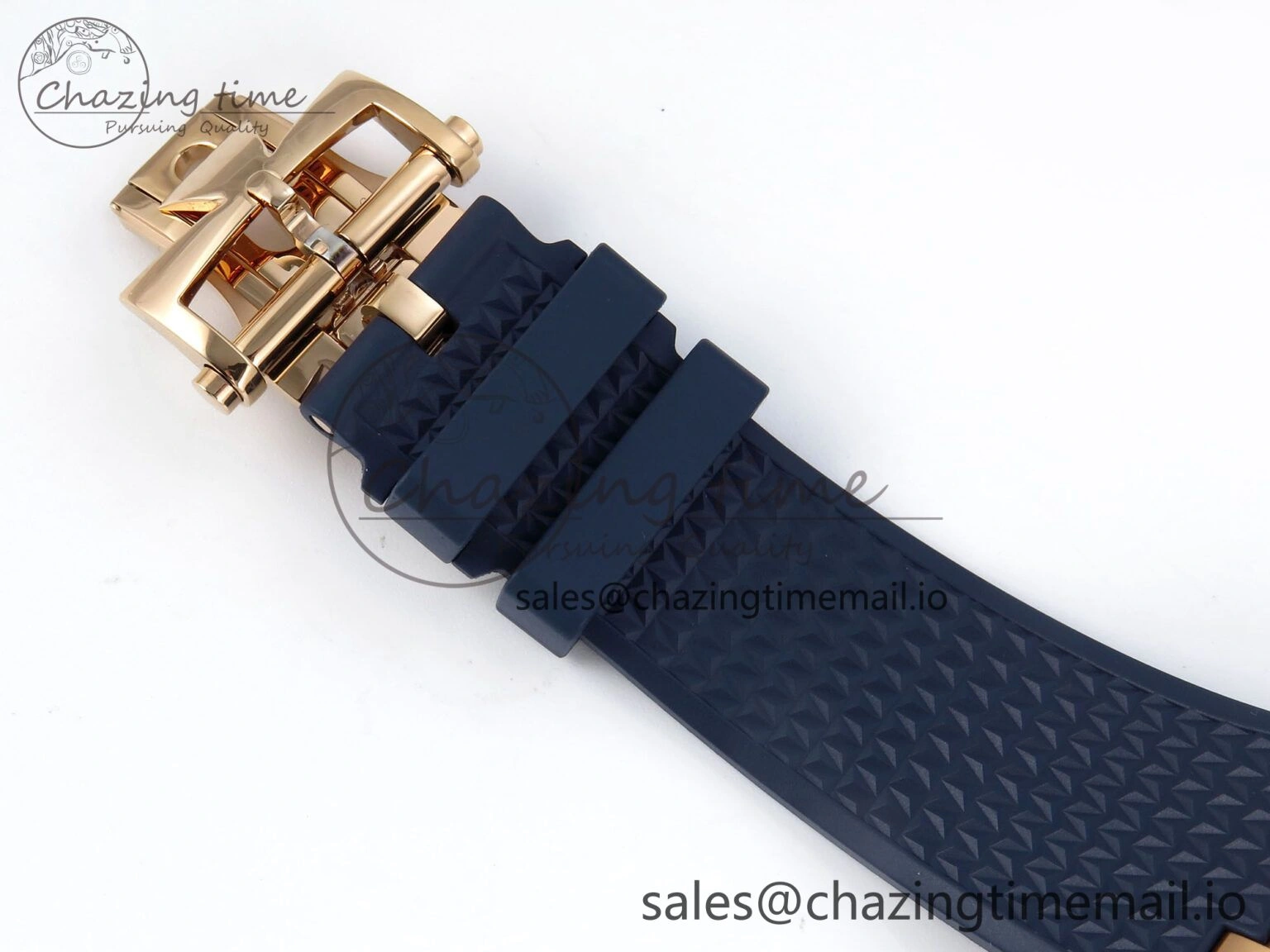 Trendy Overseas 4520V RG ZF 1:1 Best Edition Blue Dial on Blue Rubber Strap A 9834