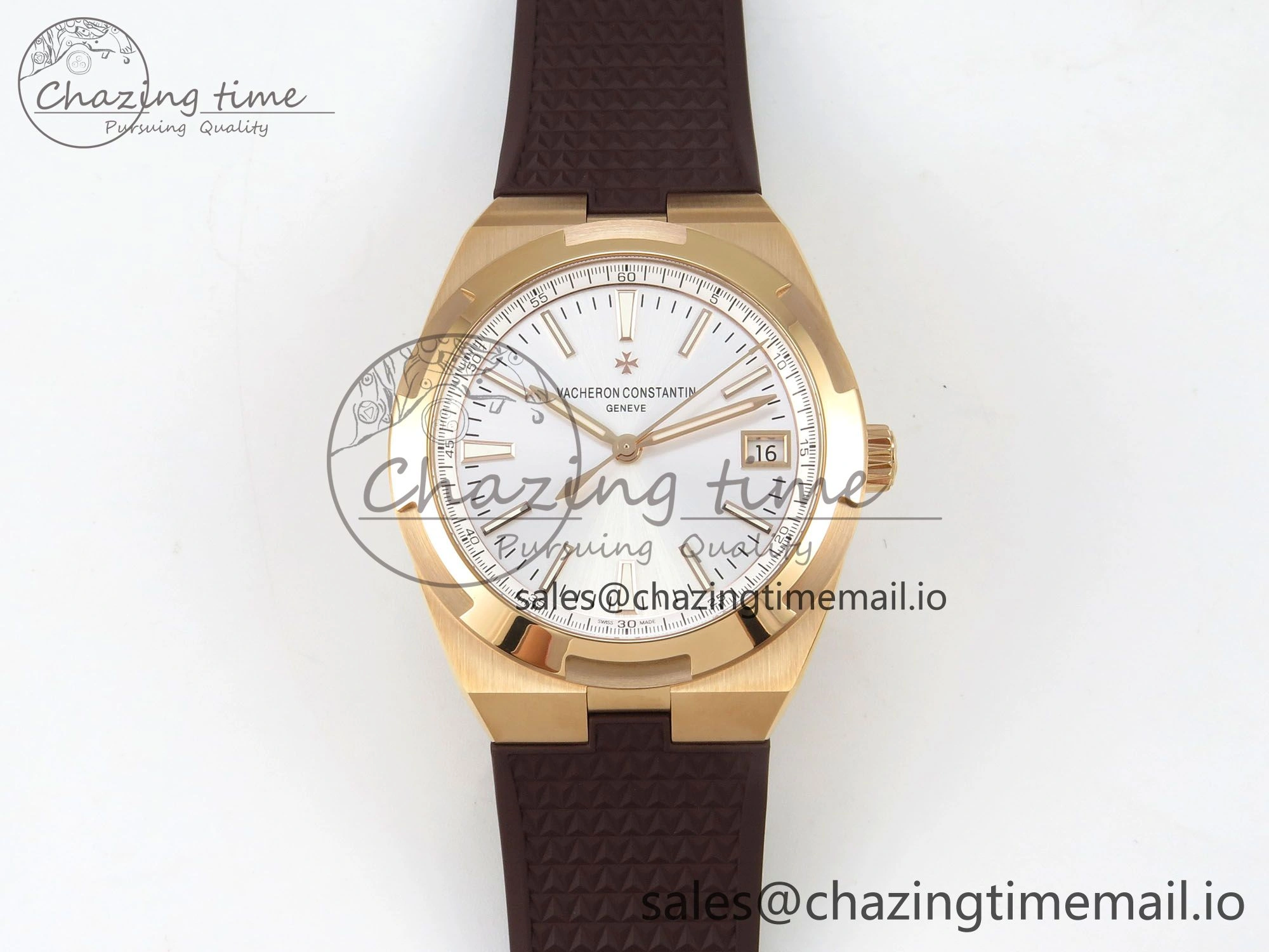 Overseas 4520V RG ZF 1:1 Best Edition White Dial on Black Rubber Strap A Seasonal 9822
