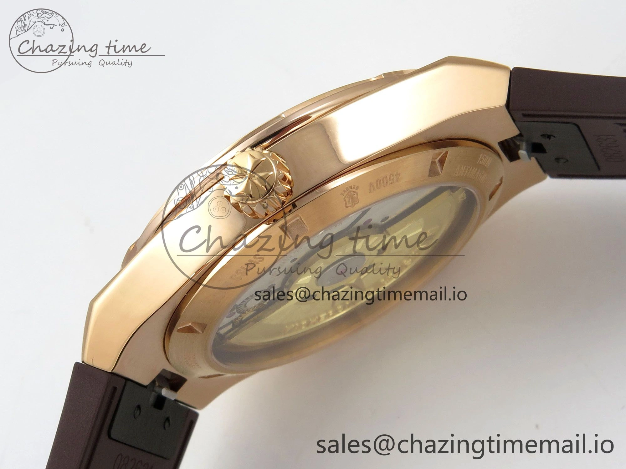 Overseas 4520V RG ZF 1:1 Best Edition White Dial on Black Rubber Strap A Seasonal 9822
