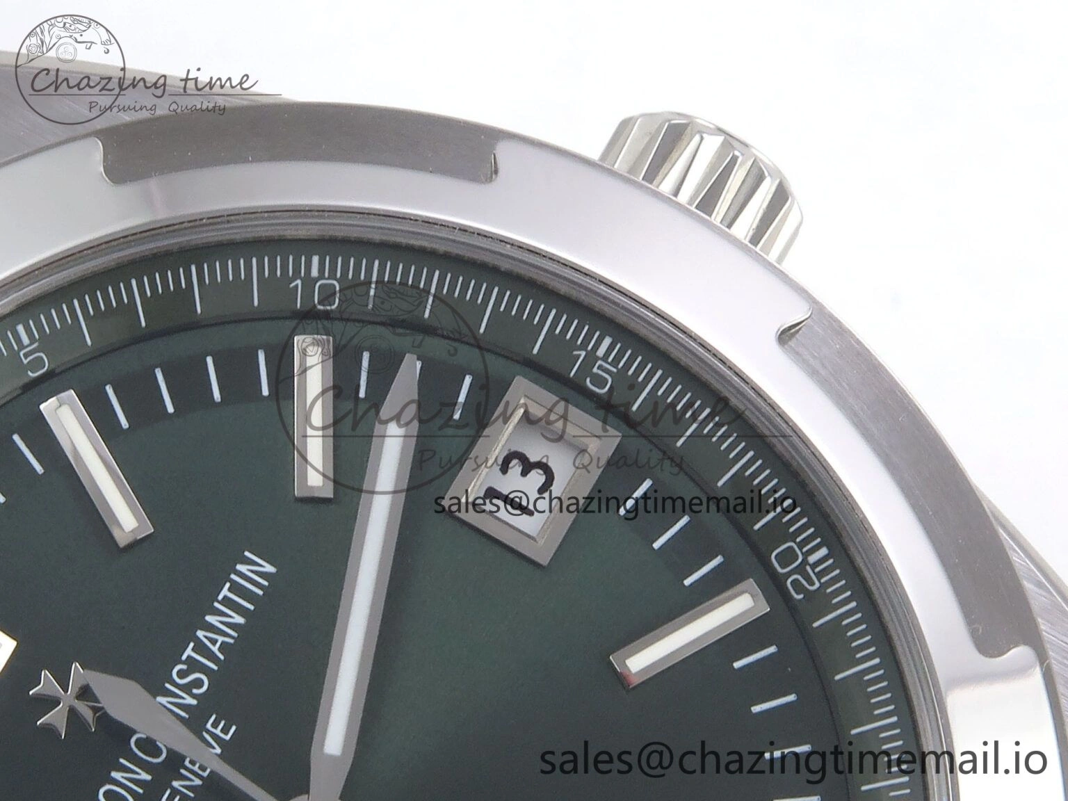 Overseas 4520V SS 8F Best Edition Green Dial On Green Rubber Strap A FashionForward 9854