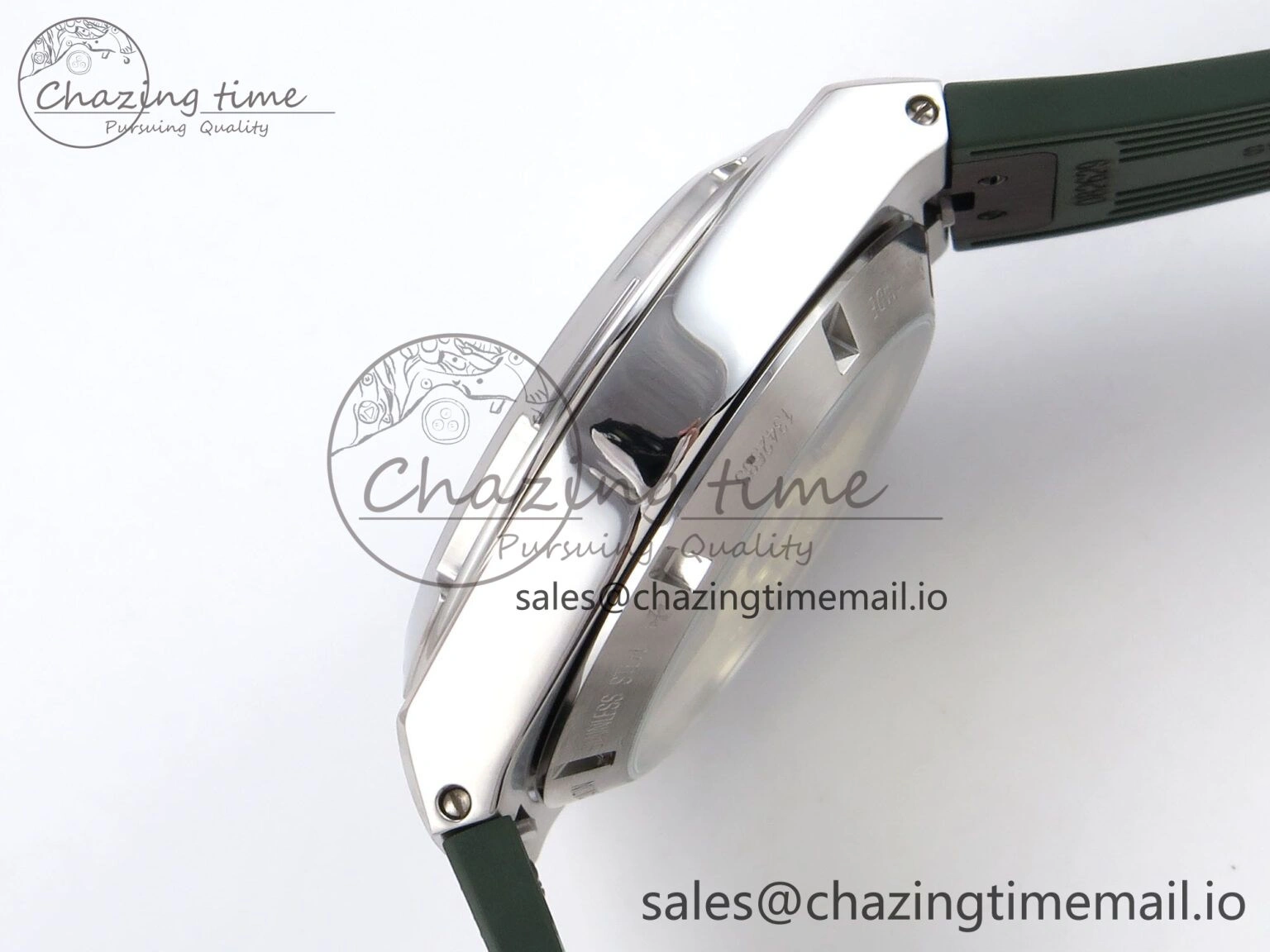 Overseas 4520V SS 8F Best Edition Green Dial On Green Rubber Strap A7750 Modified to A Chic 9846