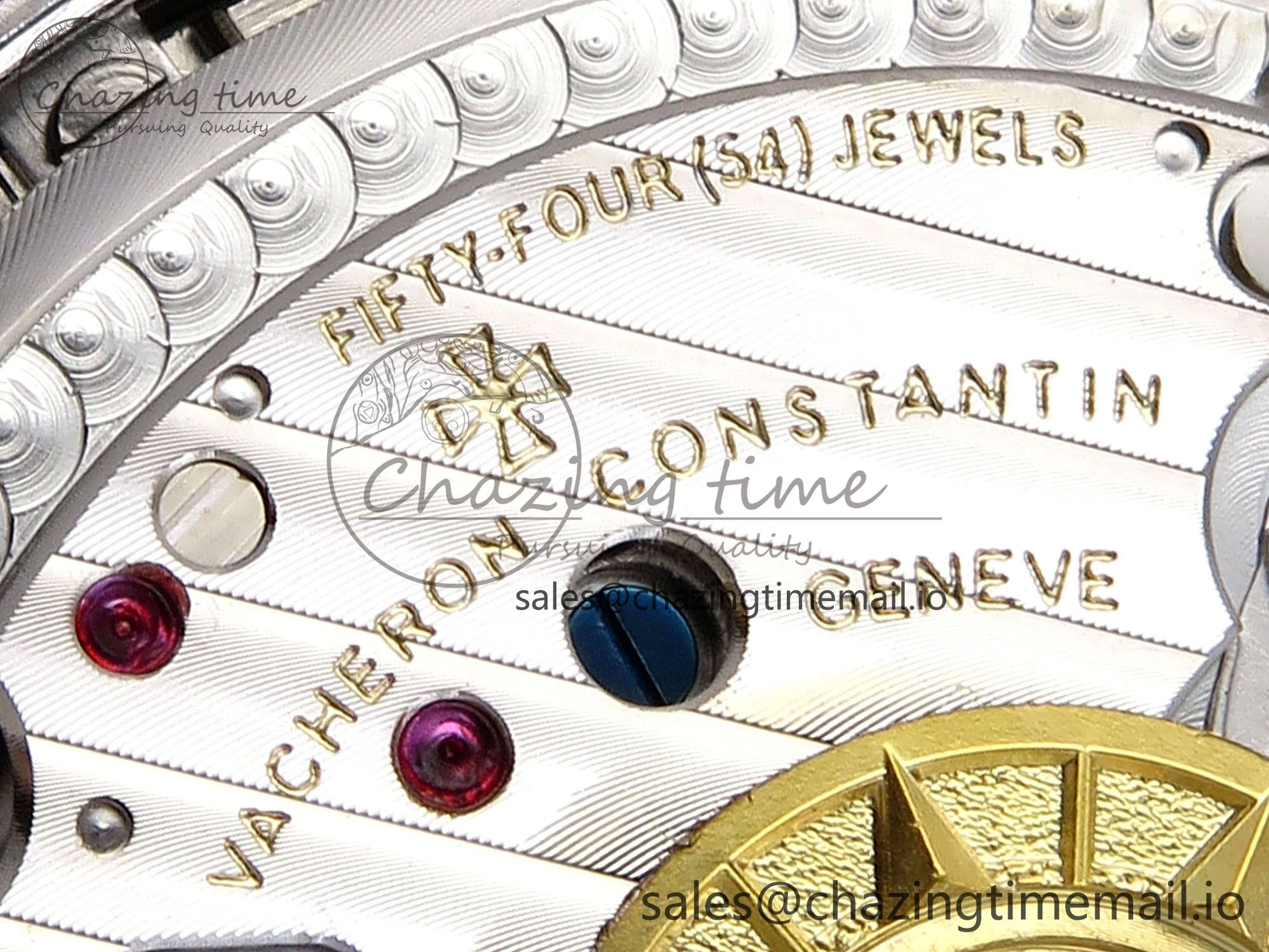 Overseas 4520V SS 8F Best Edition Green Dial On Green Rubber Strap A7750 Modified to A Chic 9846