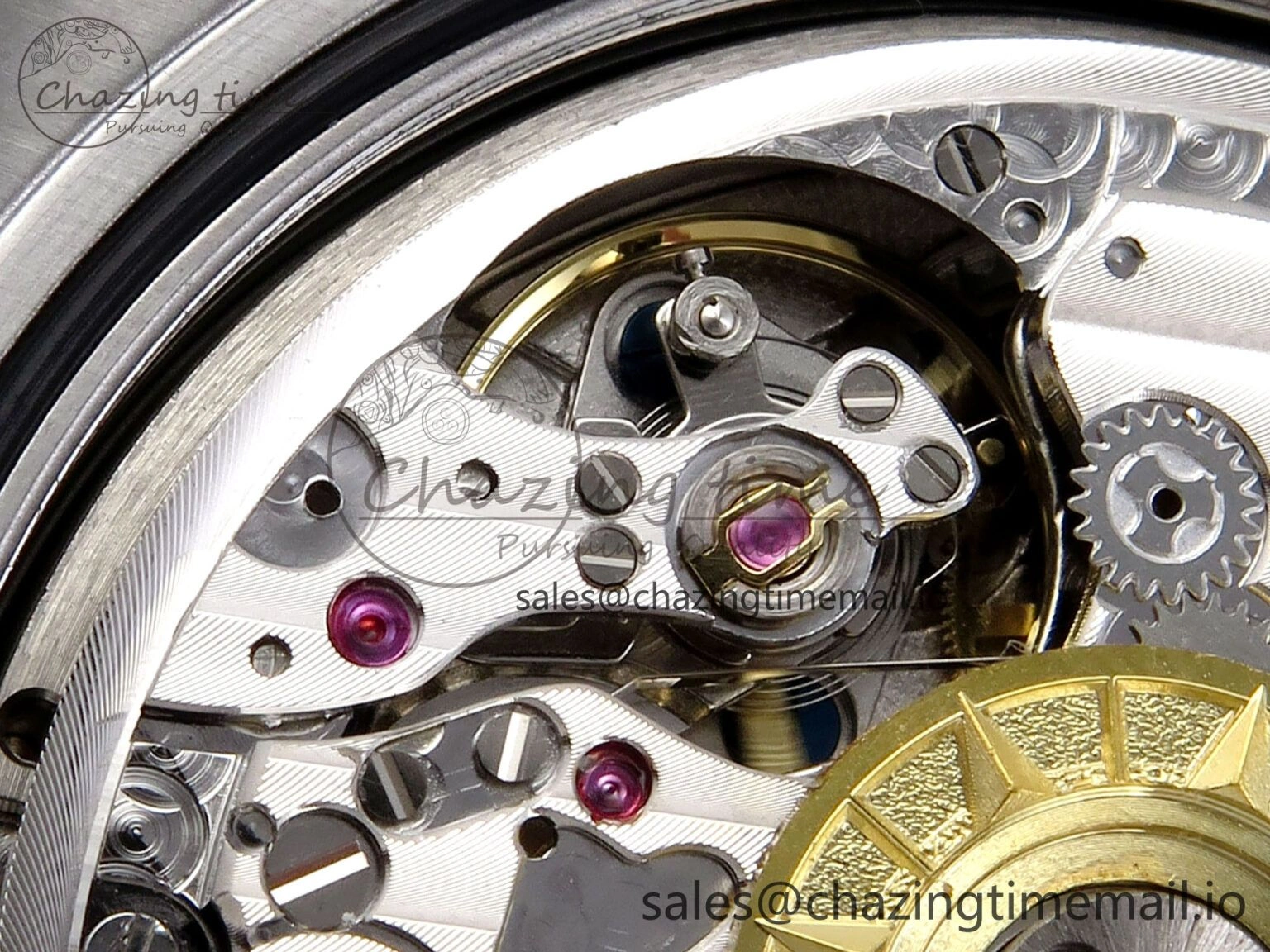 Overseas 4520V SS 8F Best Edition Green Dial On Green Rubber Strap A7750 Modified to A Chic 9846