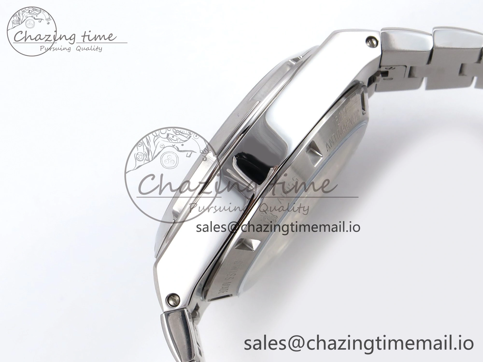 Upgraded Overseas 4520V SS 8F Best Edition Green Dial On SS Bracelet A7750 Modified to A 9842