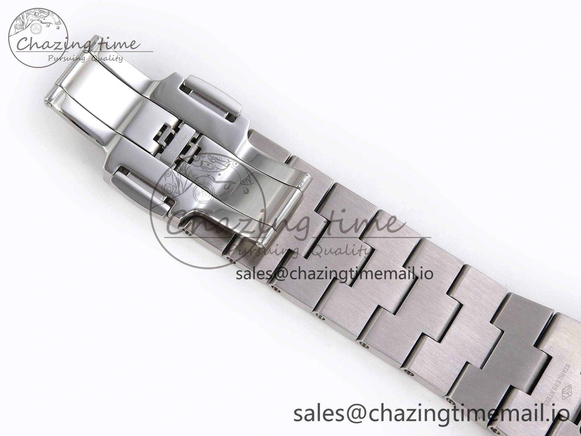 Upgraded Overseas 4520V SS 8F Best Edition Green Dial On SS Bracelet A7750 Modified to A 9842