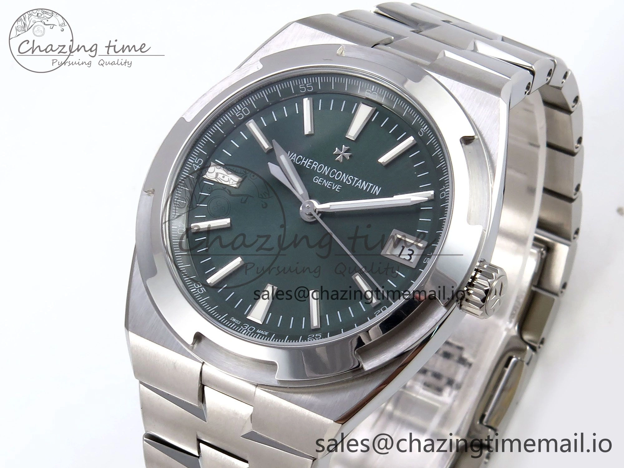 Overseas 4520V SS 8F Best Edition Green Dial on SS Bracelet A FlexibleFit 9845
