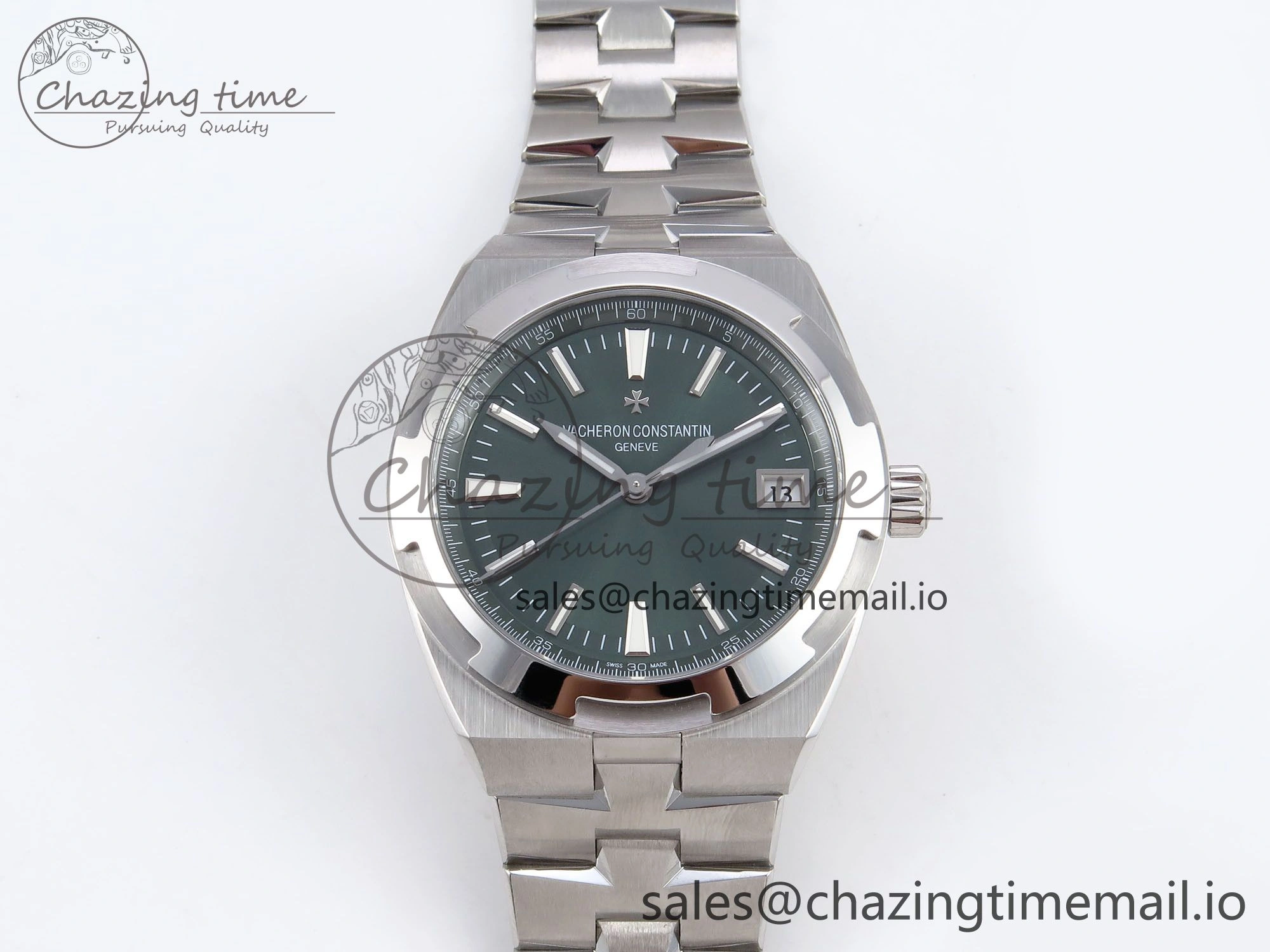 Overseas 4520V SS 8F Best Edition Green Dial on SS Bracelet A FlexibleFit 9845