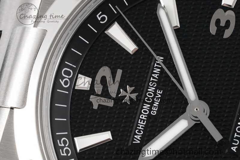 Fashionable Overseas 47040 SS PPF 1:1 Best Edition Black Textured Dial on Black Rubber Strap A 9886