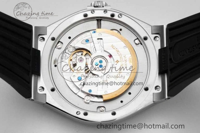 Fashionable Overseas 47040 SS PPF 1:1 Best Edition Black Textured Dial on Black Rubber Strap A 9886