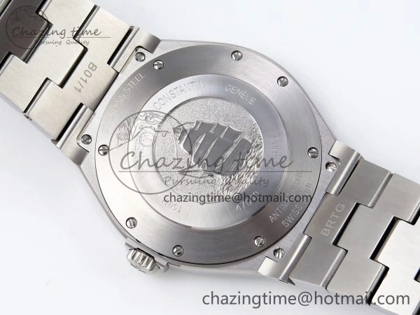 Overseas 47040 SS PPF 1:1 Best Edition Black Textured Dial on SS Bracelet A MultiPurpose 9881