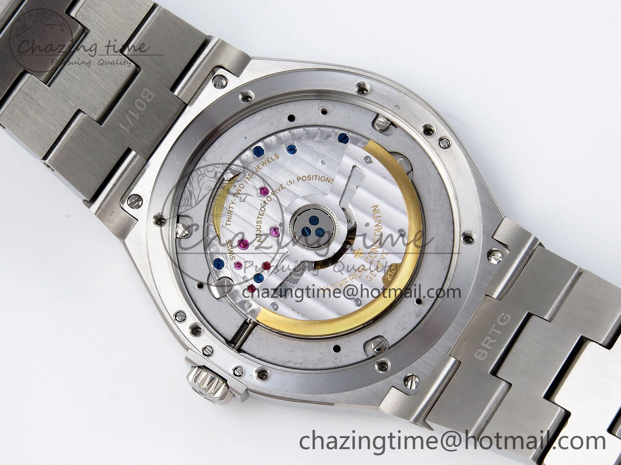 Overseas 47040 SS PPF 1:1 Best Edition Black Textured Dial on SS Bracelet A MultiPurpose 9881
