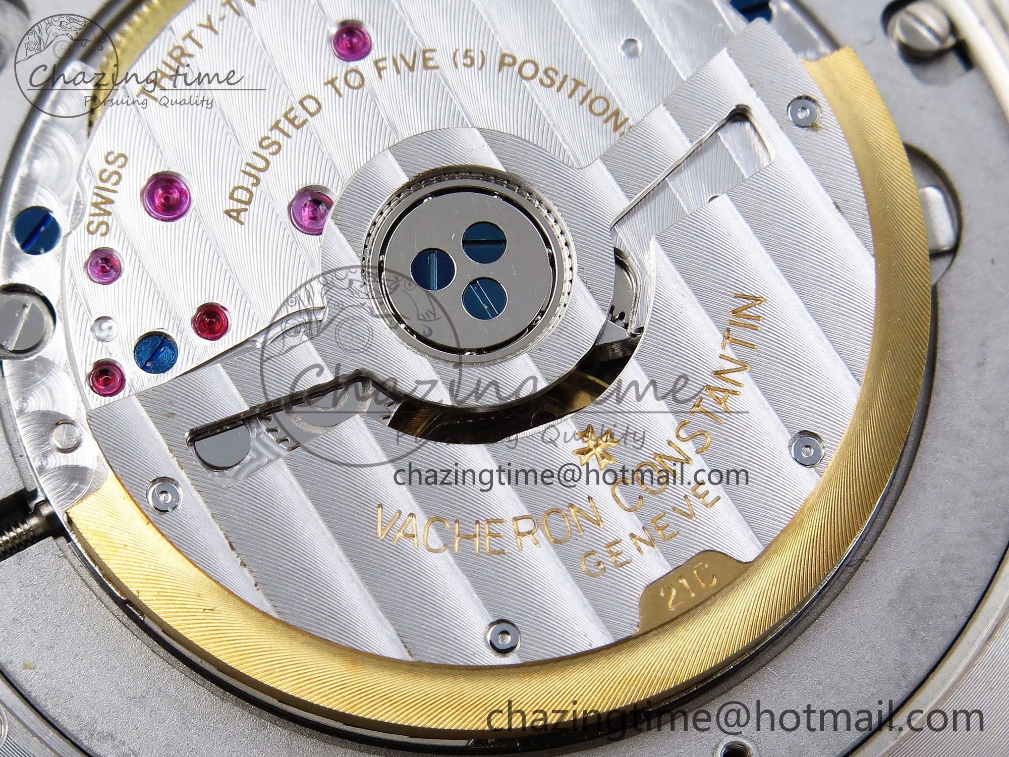 Overseas 47040 SS PPF 1:1 Best Edition Black Textured Dial on SS Bracelet A MultiPurpose 9881