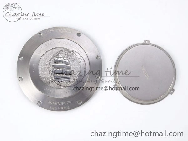 Overseas 47040 SS PPF 1:1 Best Edition Black Textured Dial on SS Bracelet A MultiPurpose 9881