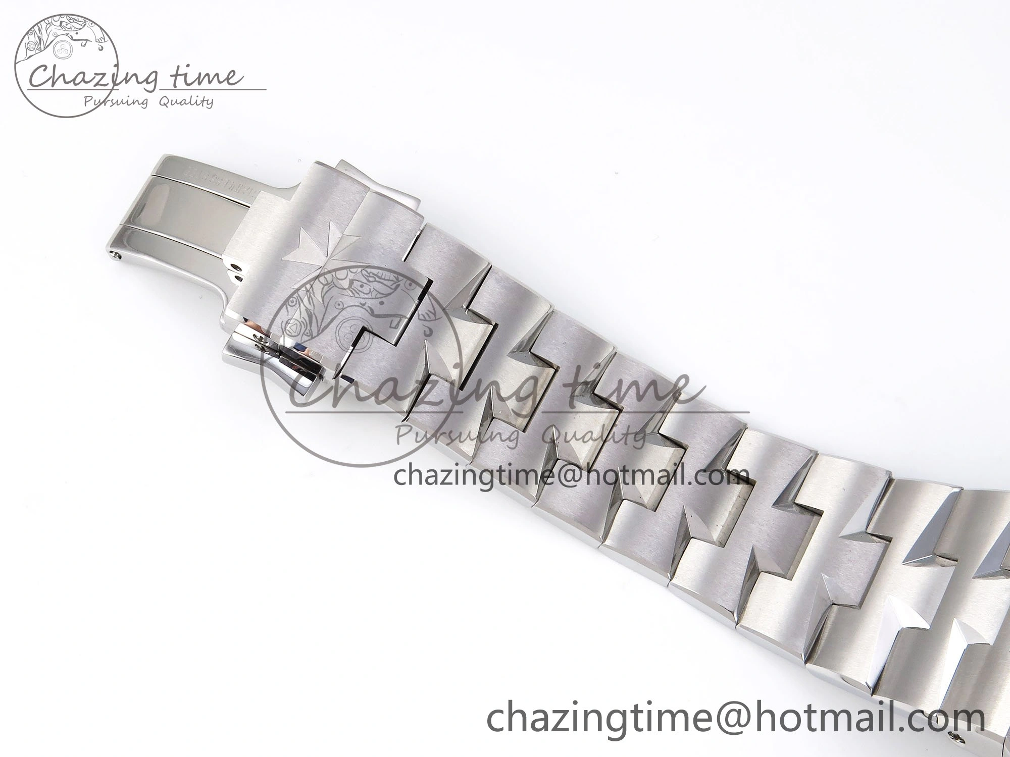 Overseas 47040 SS PPF 1:1 Best Edition Black Textured Dial on SS Bracelet A MultiPurpose 9881
