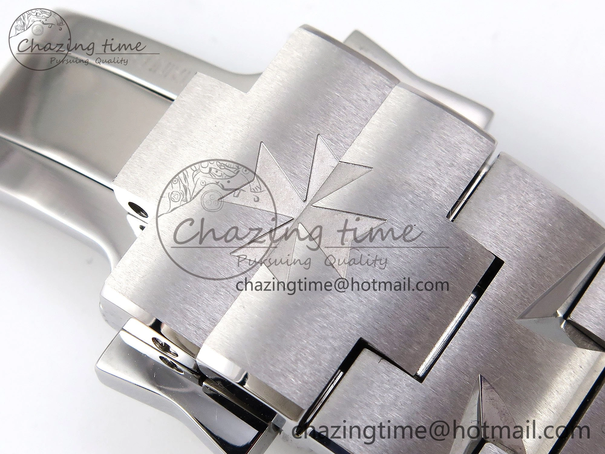 Overseas 47040 SS PPF 1:1 Best Edition Black Textured Dial on SS Bracelet A MultiPurpose 9881