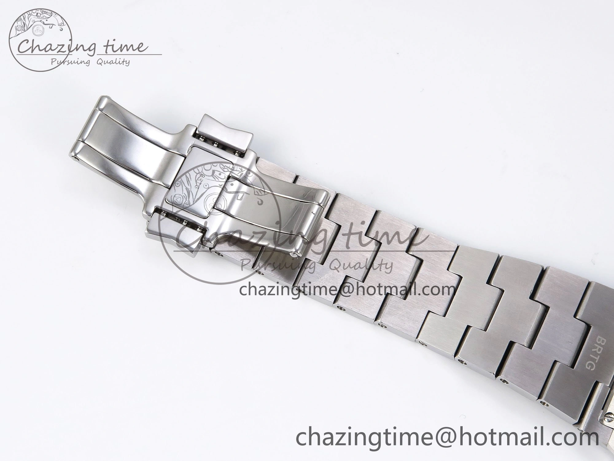 Overseas 47040 SS PPF 1:1 Best Edition Black Textured Dial on SS Bracelet A MultiPurpose 9881