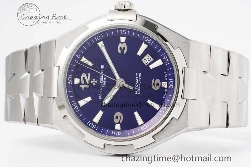 Effortless Overseas 47040 SS PPF 1:1 Best Edition Blue Textured Dial on SS Bracelet A 9887