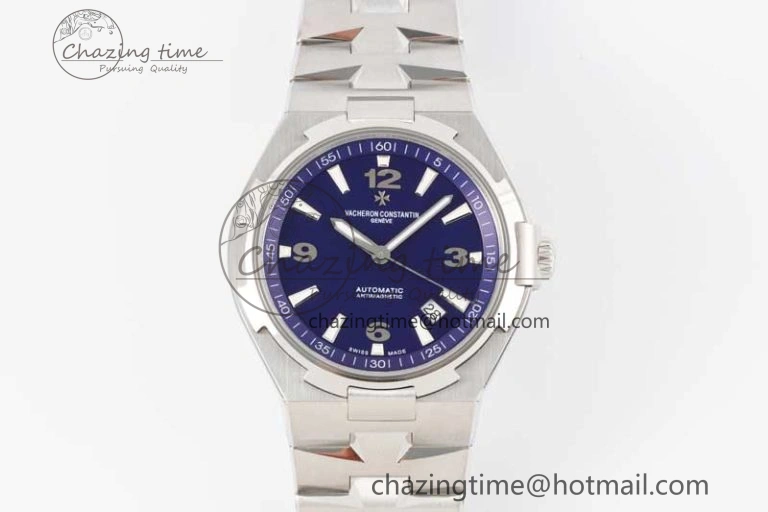 Effortless Overseas 47040 SS PPF 1:1 Best Edition Blue Textured Dial on SS Bracelet A 9887