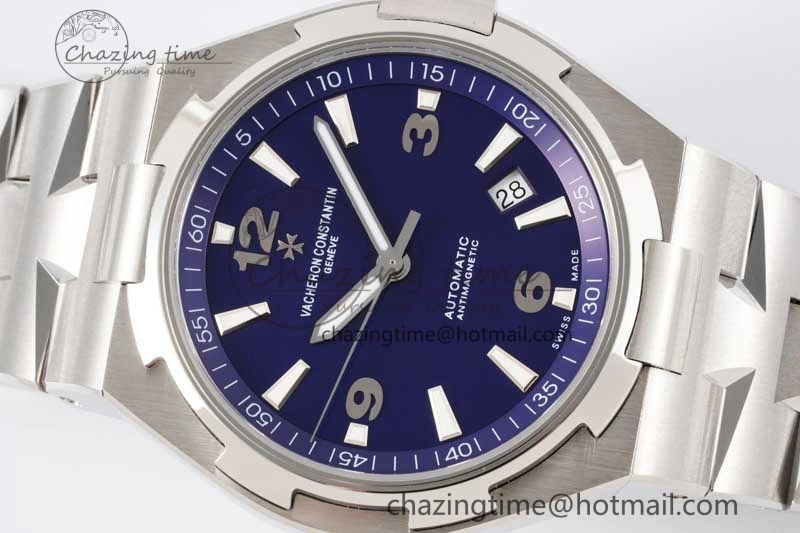 Effortless Overseas 47040 SS PPF 1:1 Best Edition Blue Textured Dial on SS Bracelet A 9887