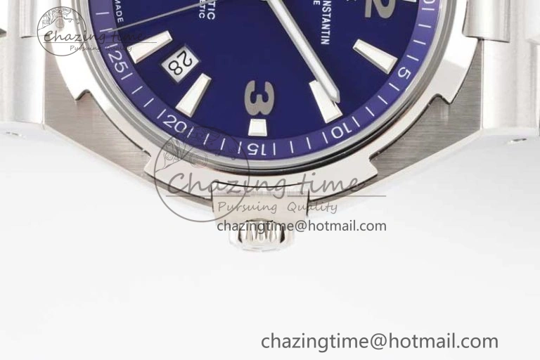 Effortless Overseas 47040 SS PPF 1:1 Best Edition Blue Textured Dial on SS Bracelet A 9887