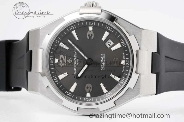 Overseas 47040 SS PPF 1:1 Best Edition Gray Textured Dial on Black Rubber Strap A Trendsetting 9883