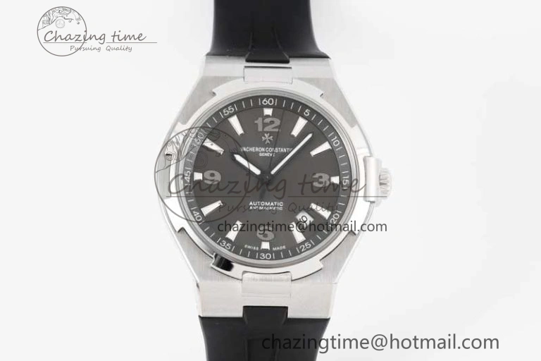 Overseas 47040 SS PPF 1:1 Best Edition Gray Textured Dial on Black Rubber Strap A Trendsetting 9883