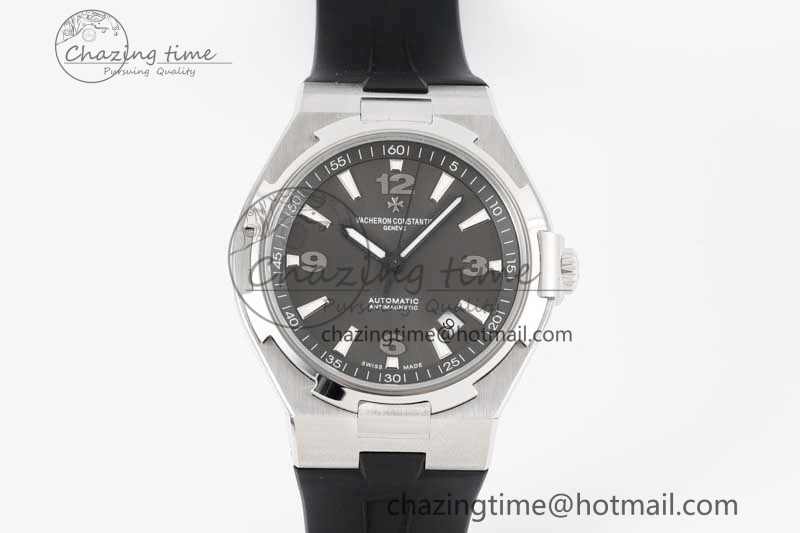 Overseas 47040 SS PPF 1:1 Best Edition Gray Textured Dial on Black Rubber Strap A Trendsetting 9883