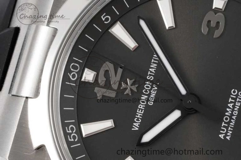 Overseas 47040 SS PPF 1:1 Best Edition Gray Textured Dial on Black Rubber Strap A Trendsetting 9883