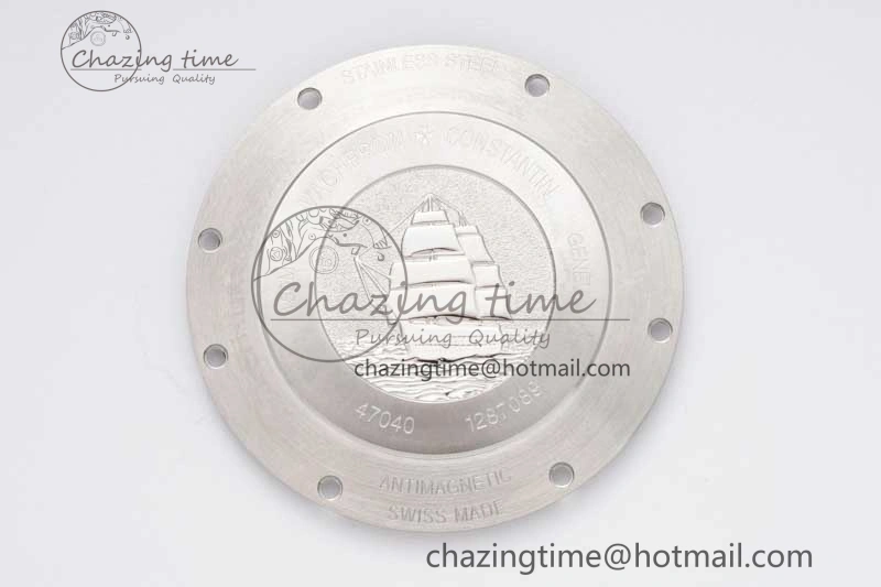 Overseas 47040 SS PPF 1:1 Best Edition Gray Textured Dial on Black Rubber Strap A Trendsetting 9883