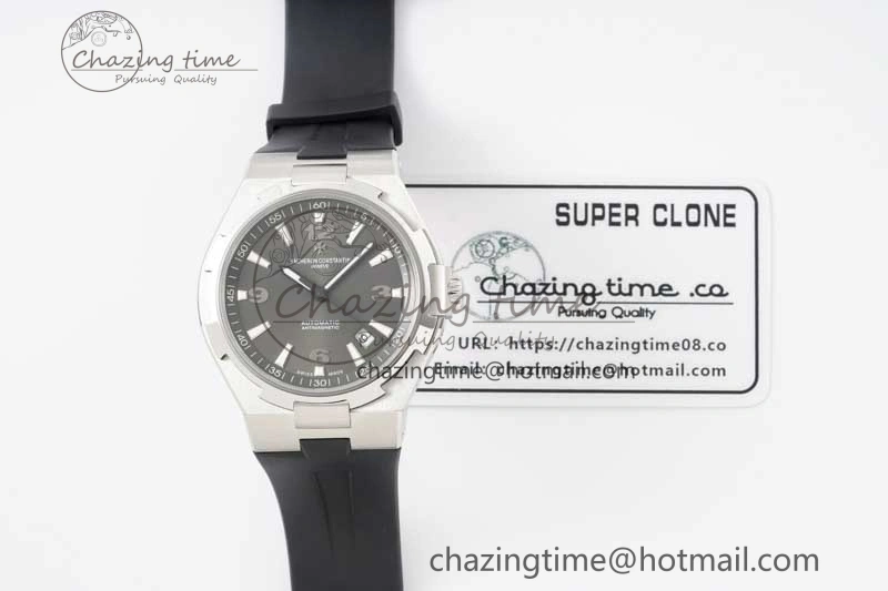 Overseas 47040 SS PPF 1:1 Best Edition Gray Textured Dial on Black Rubber Strap A Trendsetting 9883