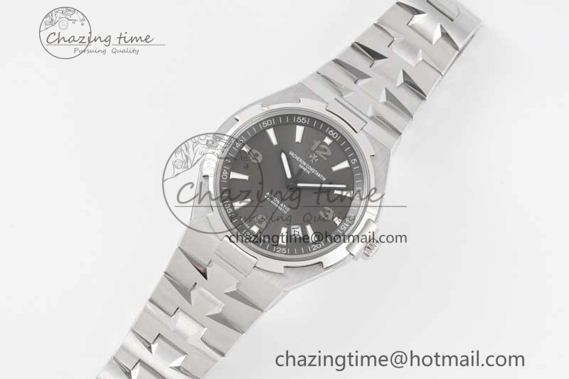 Thermal Overseas 47040 SS PPF 1:1 Best Edition Gray Textured Dial on SS Bracelet A 9891