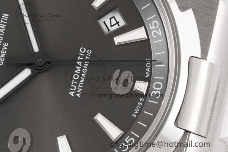 Thermal Overseas 47040 SS PPF 1:1 Best Edition Gray Textured Dial on SS Bracelet A 9891