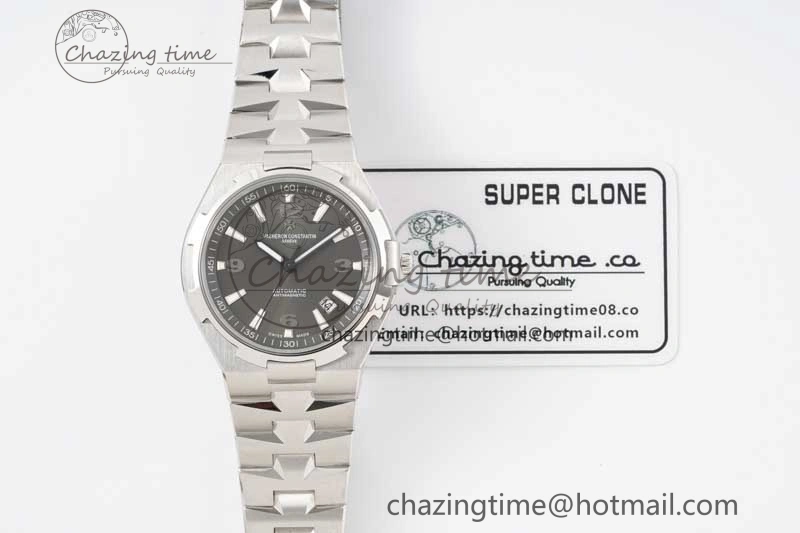 Thermal Overseas 47040 SS PPF 1:1 Best Edition Gray Textured Dial on SS Bracelet A 9891