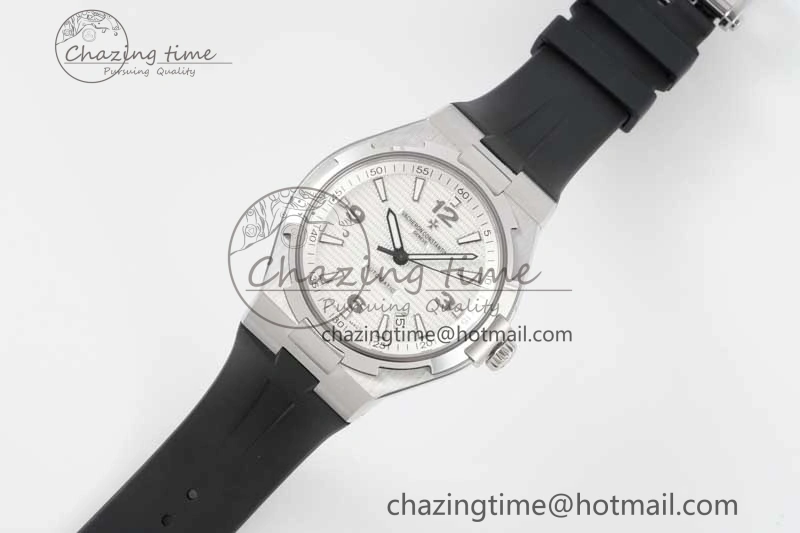 Overseas 47040 SS PPF 1:1 Best Edition White Textured Dial on Black Rubber Strap A UrbanStyle 9884