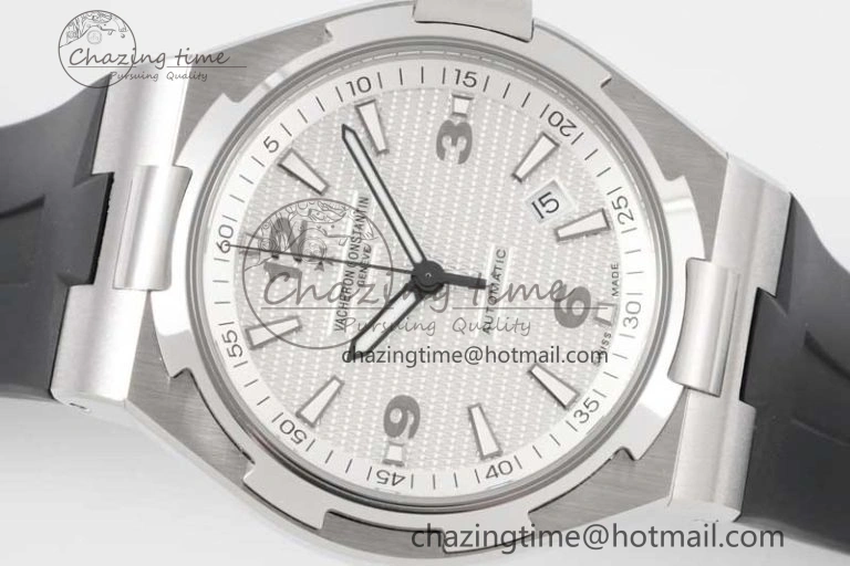 Overseas 47040 SS PPF 1:1 Best Edition White Textured Dial on Black Rubber Strap A UrbanStyle 9884