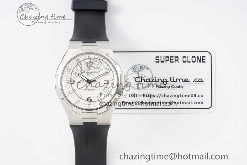Overseas 47040 SS PPF 1:1 Best Edition White Textured Dial on Black Rubber Strap A UrbanStyle 9884