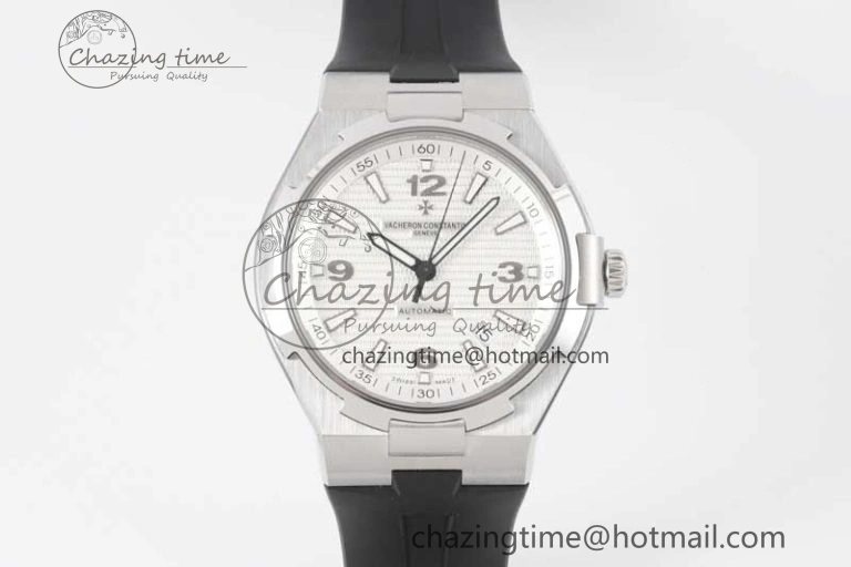Overseas 47040 SS PPF 1:1 Best Edition White Textured Dial on Black Rubber Strap A UrbanStyle 9884