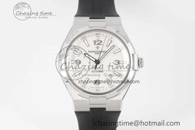 Overseas 47040 SS PPF 1:1 Best Edition White Textured Dial on Black Rubber Strap A UrbanStyle 9884