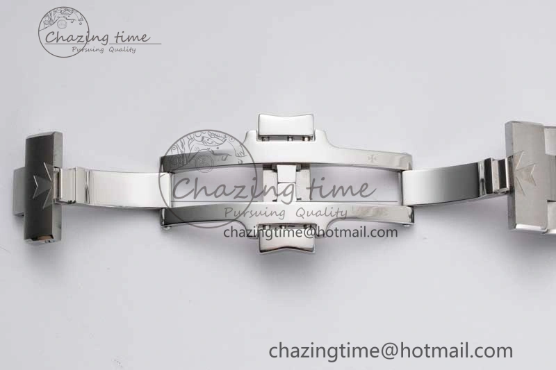 Stretchable Overseas 47040 SS PPF 1:1 Best Edition White Textured Dial on SS Bracelet A 9890