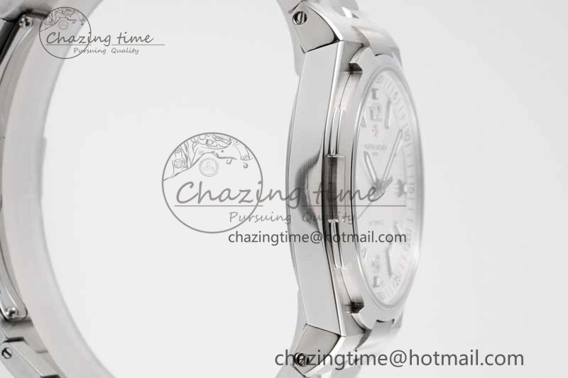 Stretchable Overseas 47040 SS PPF 1:1 Best Edition White Textured Dial on SS Bracelet A 9890