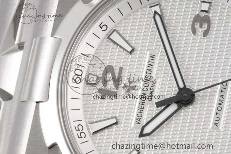 Stretchable Overseas 47040 SS PPF 1:1 Best Edition White Textured Dial on SS Bracelet A 9890