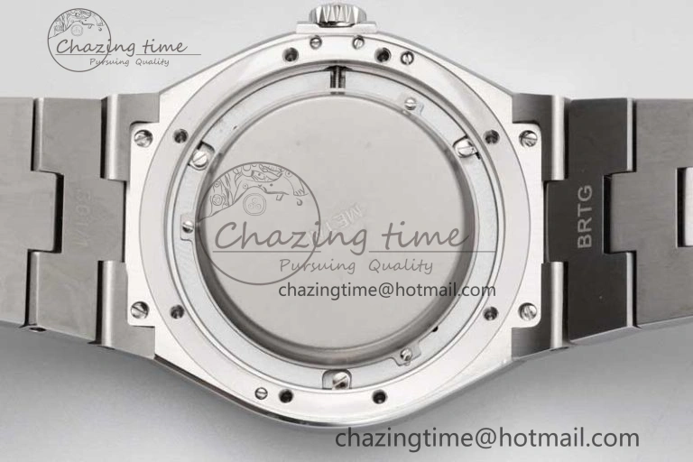 Stretchable Overseas 47040 SS PPF 1:1 Best Edition White Textured Dial on SS Bracelet A 9890