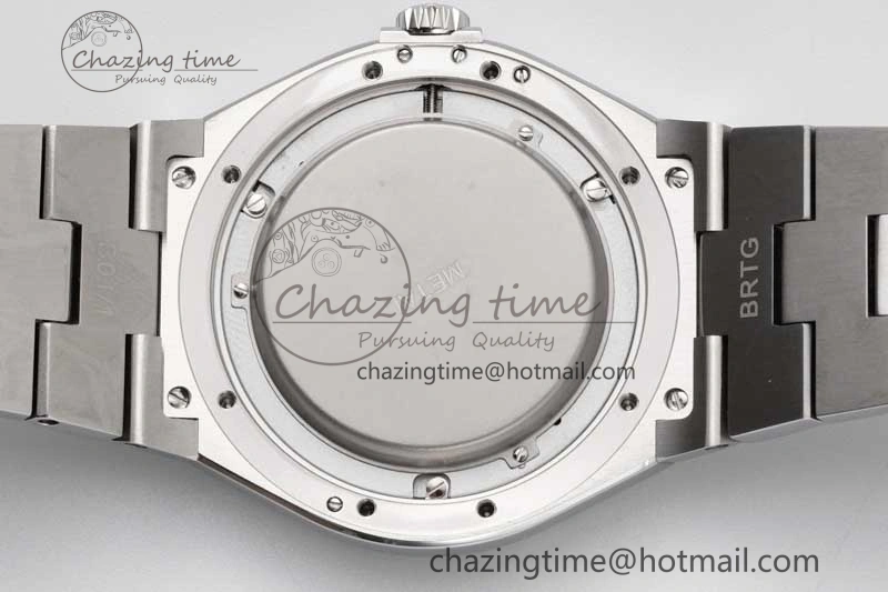 Stretchable Overseas 47040 SS PPF 1:1 Best Edition White Textured Dial on SS Bracelet A 9890