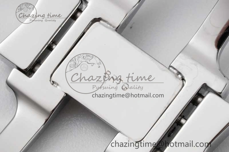 Stretchable Overseas 47040 SS PPF 1:1 Best Edition White Textured Dial on SS Bracelet A 9890