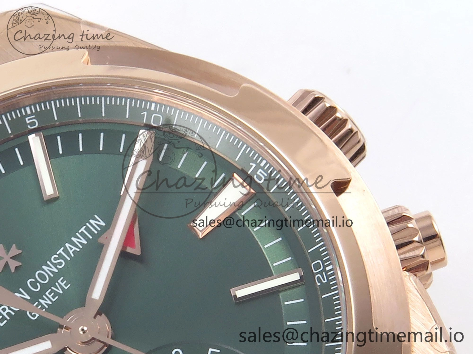 Comfortable Overseas 7920V RG 8F Best Edition Green Dial On RG Bracelet A 9828