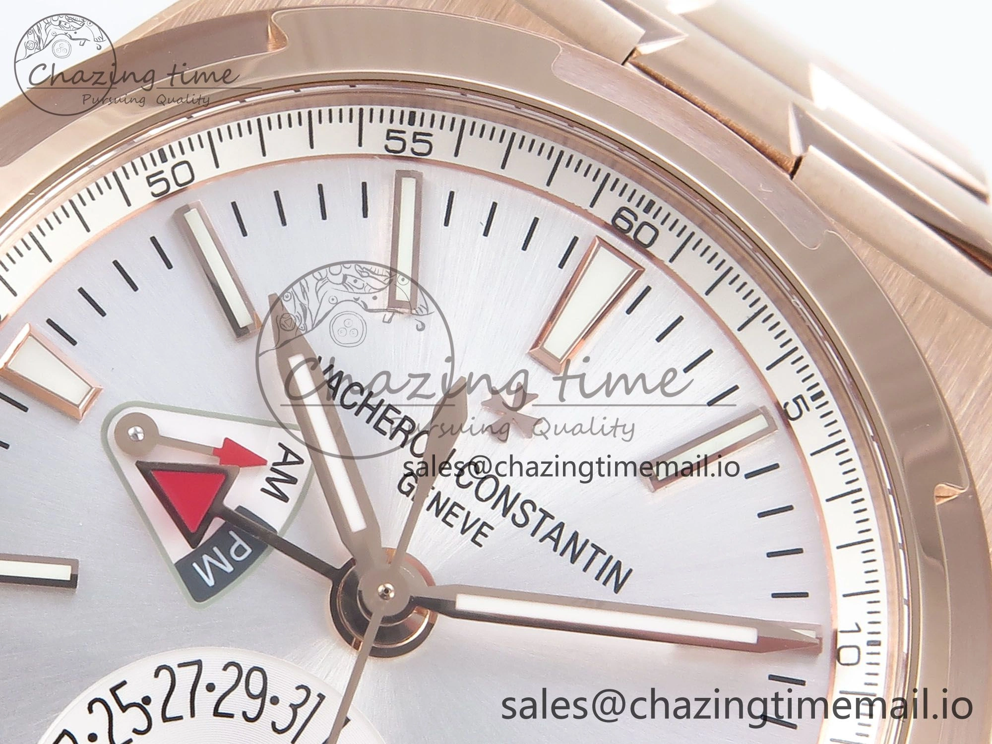 Popular Overseas 7920V RG 8F Best Edition White Dial On RG Bracelet A 9829